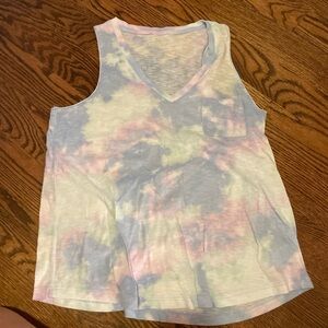 SO Tie-Dye Tank Top - Pastel Blue, Pink, Yellow